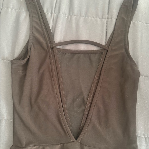 Black Mesh Sleeveless Bodysuit - Picture 6 of 6